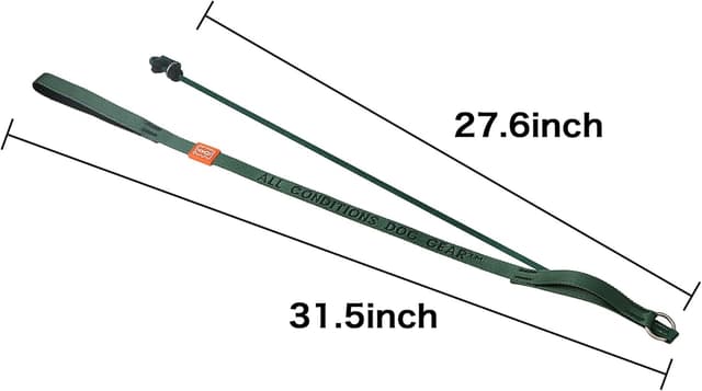 Detalle 2 de HOWGO padded slip lead dog leash (training no-pull), green, 5ft