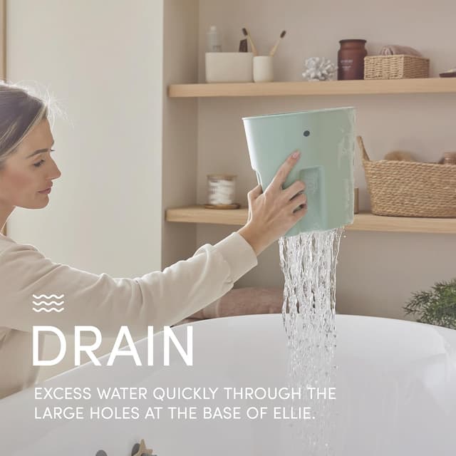 Detalle 1 de Shnuggle Ellie Bath Toy Storage Scoop & Organiser with Drip Tray (98% recycled plastic)