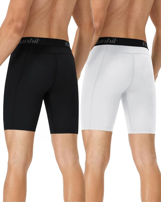 Detalle 2 de Runhit Compression Shorts for Men (1 or 2 Pack) – Moisture-Wicking Anti-Chafe Base Layer