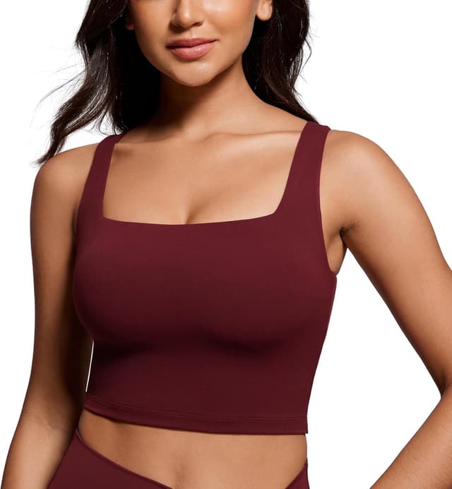 Detalle de CRZ Yoga Butterluxe Square Neck Longline reggiseno sportivo donna con spalline larghe (1 pezzo)