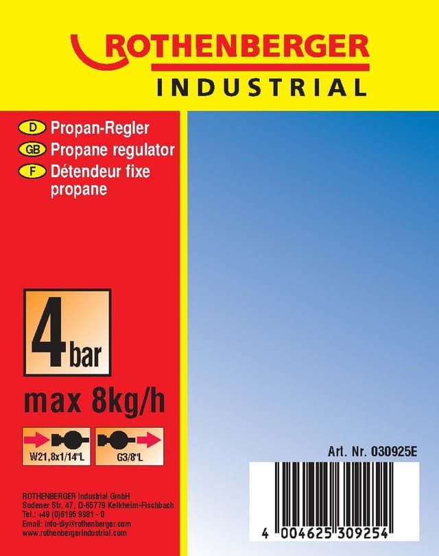 Detalle 2 de ROTHENBERGER Propan-konstantregler 8 kg/h
