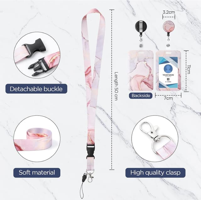 Thumbnail 3 de AiQInu Porta Badge da Collo 50 cm Rosa