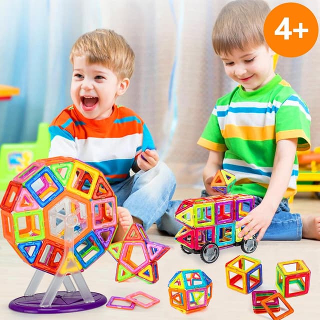 Detalle de Jokooan Costruzioni Magnetiche 68 pezzi STEM Montessori