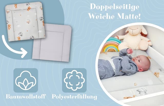 Thumbnail 3 de Wickelauflage aus Baumwolle 75x72 cm