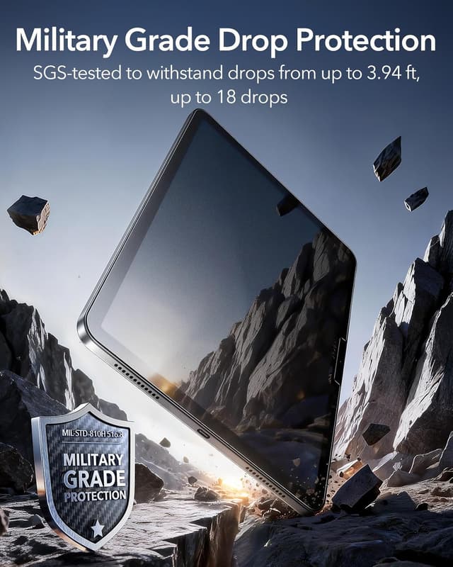 Thumbnail 6 de ESR 2er Armorite Paper-Feel Schutzfolie fürs iPad Air 13 Zoll (M4/M3/M2, 2026/2025/2024) – matt, Anti-Glare, 9H, UltraFit