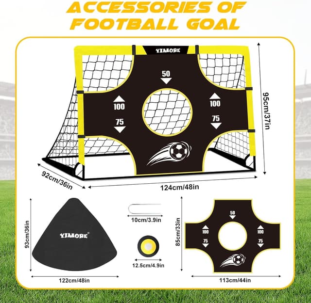 Detalle 2 de Yimore Kids Football Goal Portable (3-in-1) – Foldable mini training goal for indoor and outdoor play