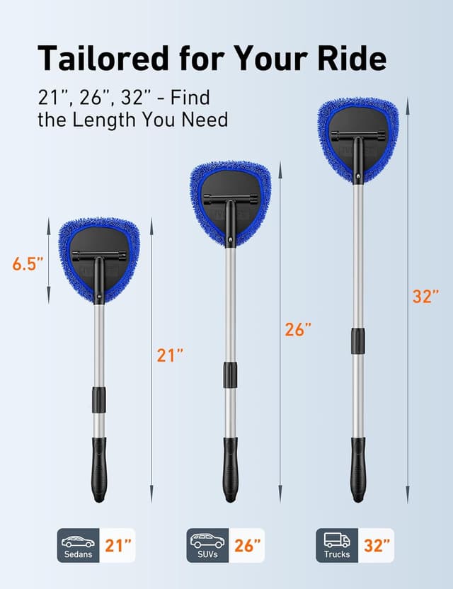 Detalle 2 de AstroAI Windshield Cleaner with 4 Microfiber Pads