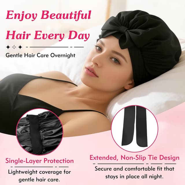 Thumbnail 4 de Satin Seidenhaube zum Schlafen