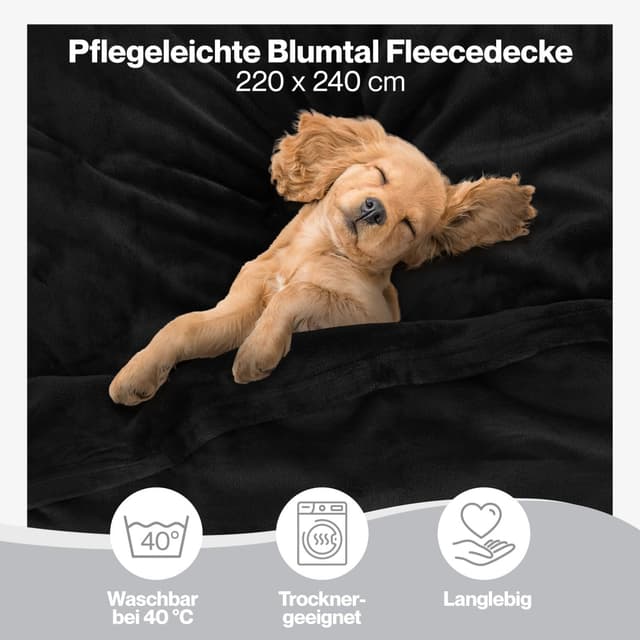 Thumbnail 2 de Blumtal Kuscheldecke flauschig 220x240 cm