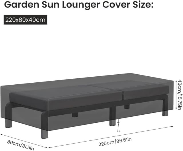 Detalle 2 de Housse de chaise longue imperméable 220 x 80