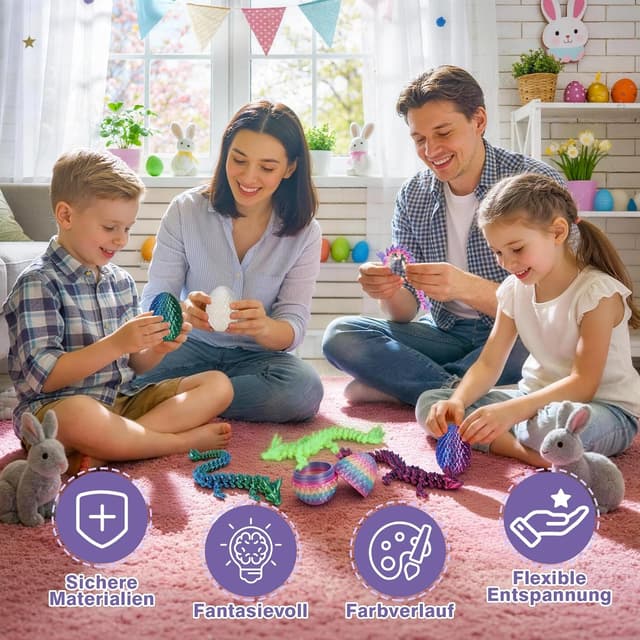 Thumbnail 1 de zhancydeal 4er Set Miniatur Dracheneier 13 cm 🐲