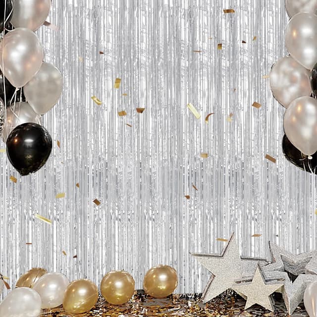 Thumbnail 5 de DECOCKRAT Foil Fringe Backdrop 3.3x8.2 ft