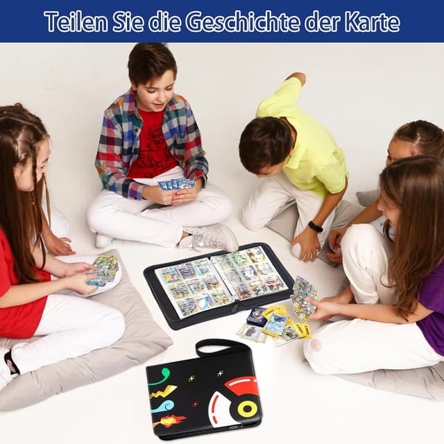 Thumbnail 6 de Sammelalbum für Pokémon Karten – 50 Seiten, 900 Taschen, wasserdichtes PU Kartenhalter-Heft mit Reißverschluss