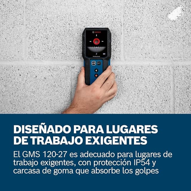 Detalle 2 de Bosch GMS 120-27 Localizador de Metales y Cables 🔍