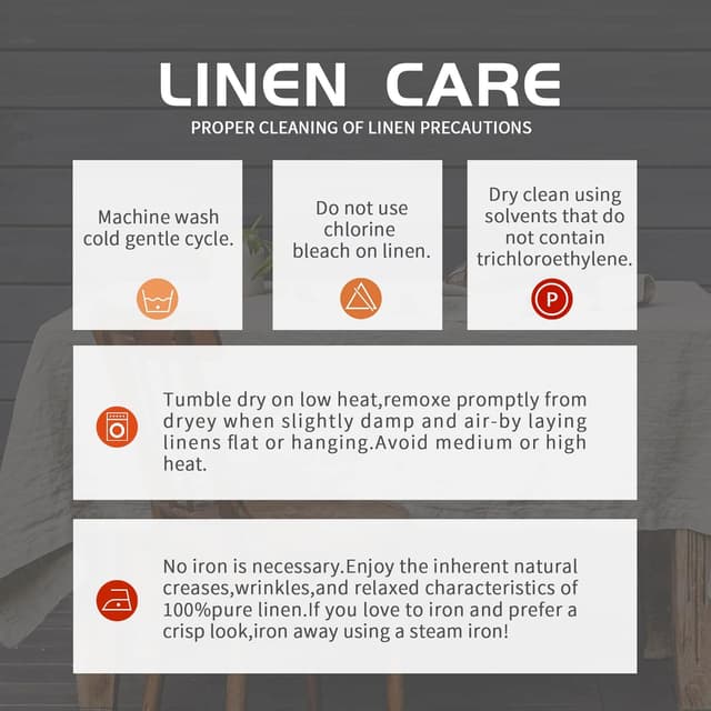 Thumbnail 5 de EVERLY Linen Rectangle Tablecloth 132x60 in 💼