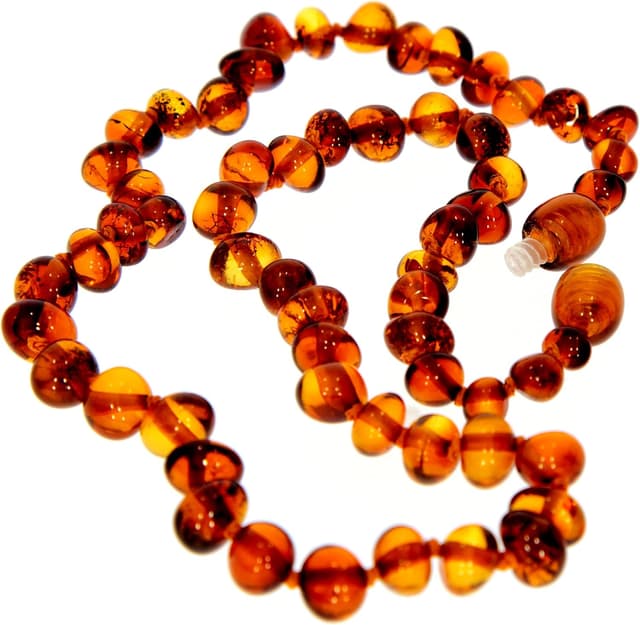 Detalle 2 de SilverAmber Jewellery Collana in ambra baltica certificata 100% genuina (cognac, ciliegia, miele, limone o ombré) lucida e grezza