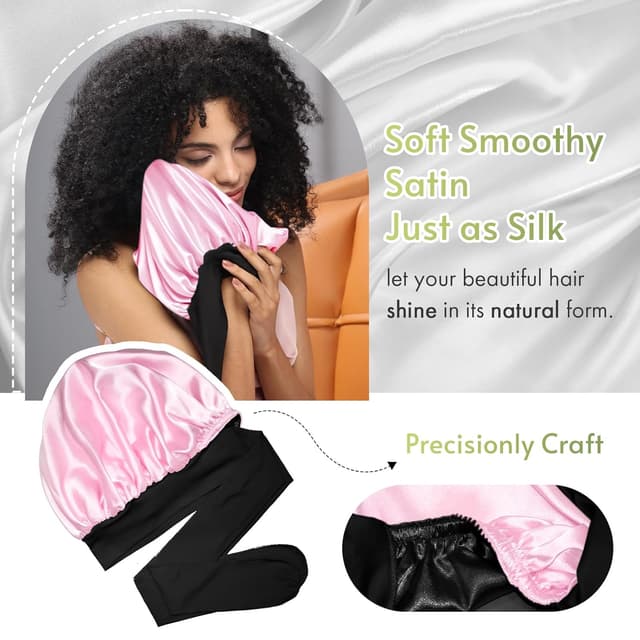 Thumbnail 4 de BONNET QUEEN Seidenhaube Doppelseitig 🎀