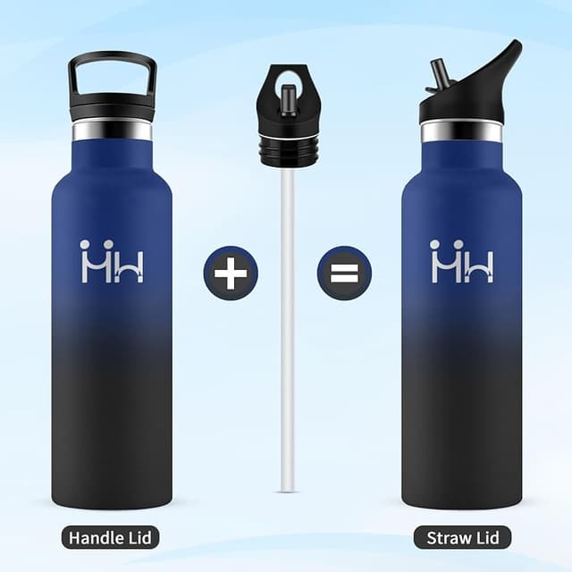 Detalle 2 de Botella Térmica Niños 500 ml: cantimplora con pajita