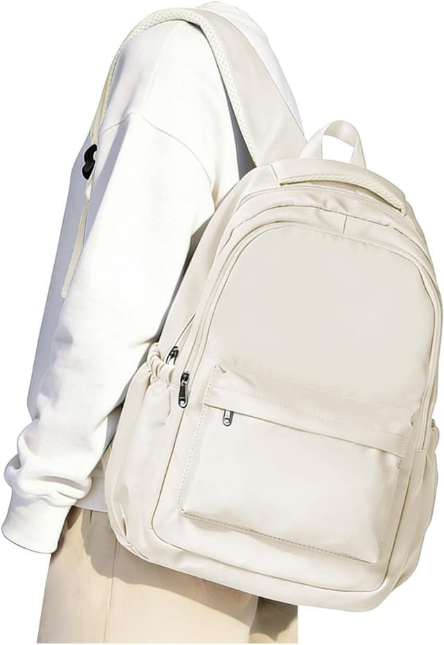 Detalle 2 de HYC00 HYC00 Rucksack Damen Schulrucksack für 14-Zoll-Laptop (Schwarz)