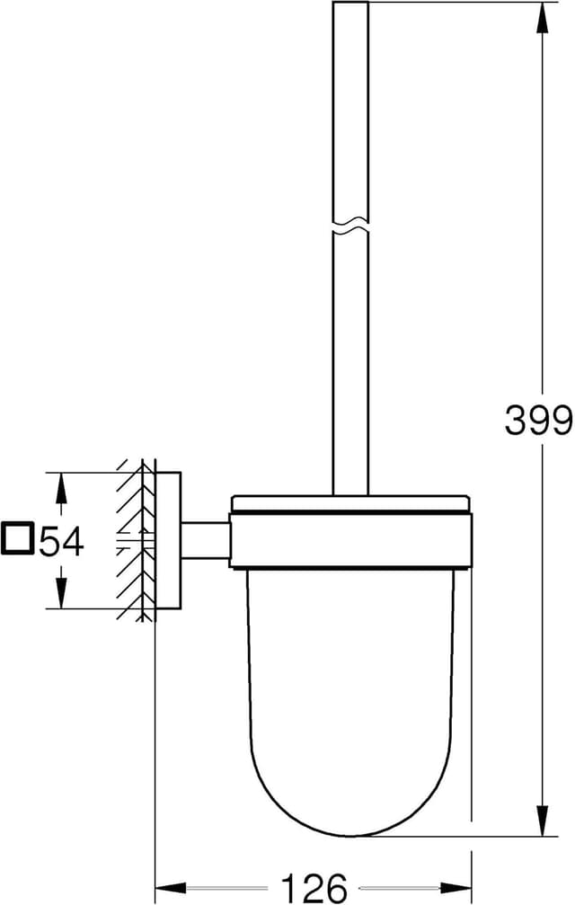 Thumbnail 2 de GROHE Start Cube Negro Mate Escobillero de Pared 🚽