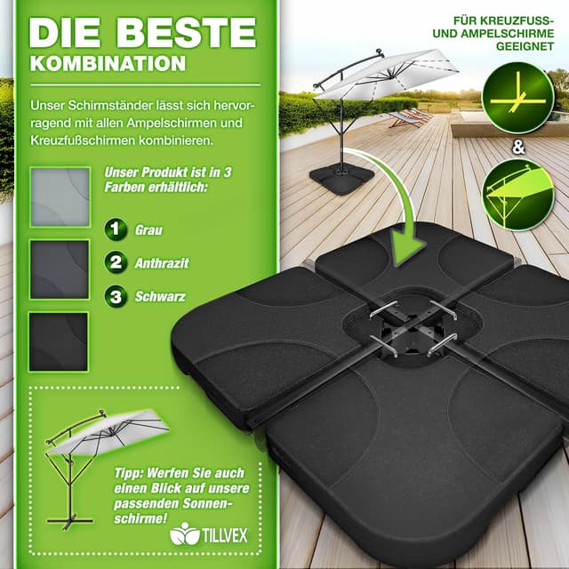 Thumbnail 5 de tillvex Sonnenschirmständer 60 L / 80 kg