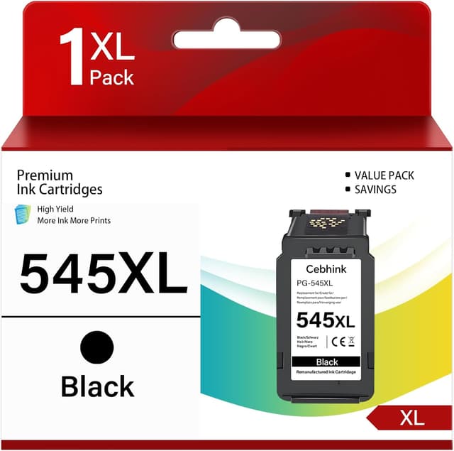 Detalle de 545XL Black Ink Cartridge (PG-545XL) Remanufactured for Canon — 1 Pack