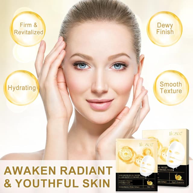 Thumbnail 1 de Advanced Snail Mucin Glass Glow Hydrogel Face Masks 1 unidad