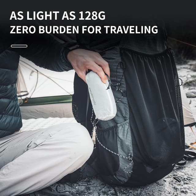 Detalle de Naturehike Ultralight Sleeping Bag Liner (128g) travel sheet for backpacking, hostels & huts