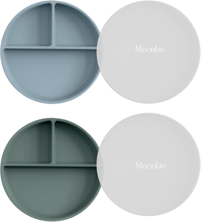 Imagen de Moonkie Silicone Divided Weaning Plate 2-pack 🍽 en OfertitasTOP