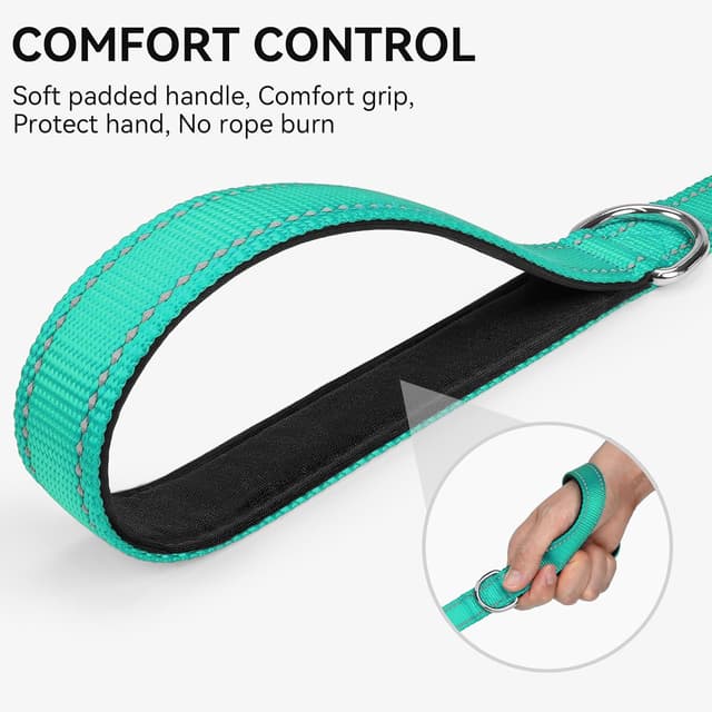 Detalle de Joytale Padded Handle Dog Lead (Double-Sided Reflective Nylon) with 360° Swivel Clasp