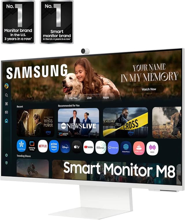 Detalle de Samsung 32” Smart Monitor M8 (M80F) 4K UHD with Vision AI (LS32FM803UNXZA)