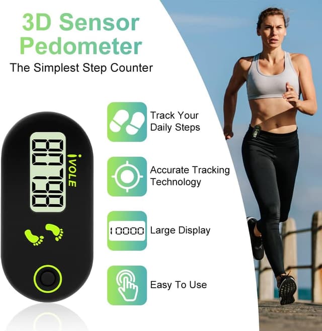 Thumbnail 2 de Flintronic Mini 3D Pedometer for Walking 🚶