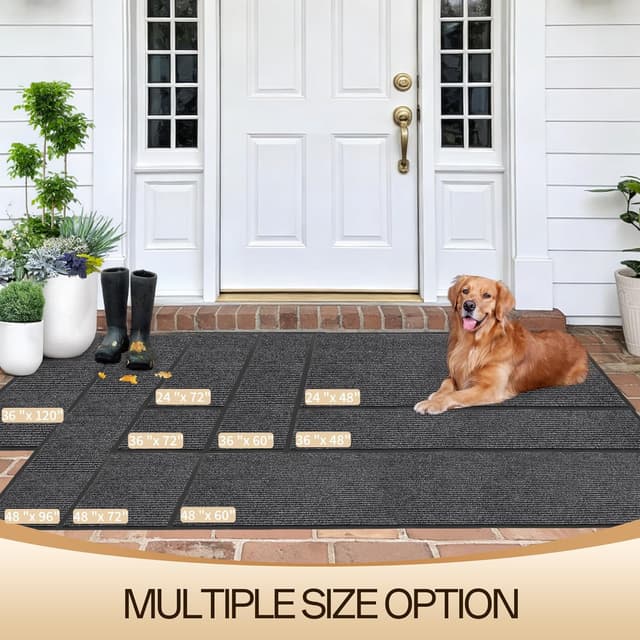 Detalle de Amyracel All-Season Front Door Mat (36" x 48") — Waterproof, Heavy-Duty Entrance Doormat