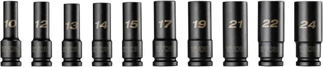 Thumbnail 1 de Set di 10 prese RYOBI per auto 1/2" quadro, da 10 a 24 mm (RHDIS10PC)