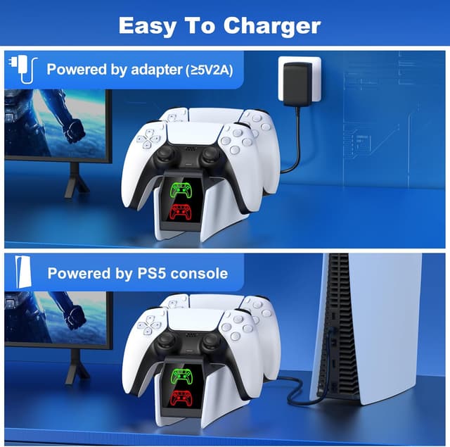 Thumbnail 5 de GAMSINGY PS5 Controller Ladestation 2–3 Std