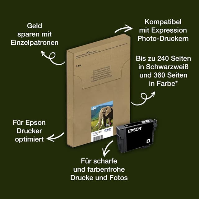 Thumbnail 4 de Epson 24XL Elephant High Yield Multipack 6-Farben