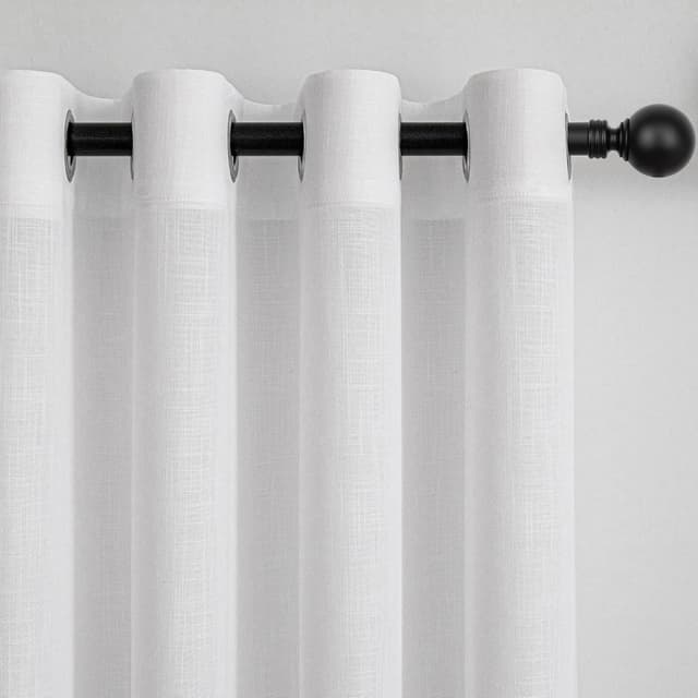 Detalle de Rideau voilage lin 140x240 cm naturel
