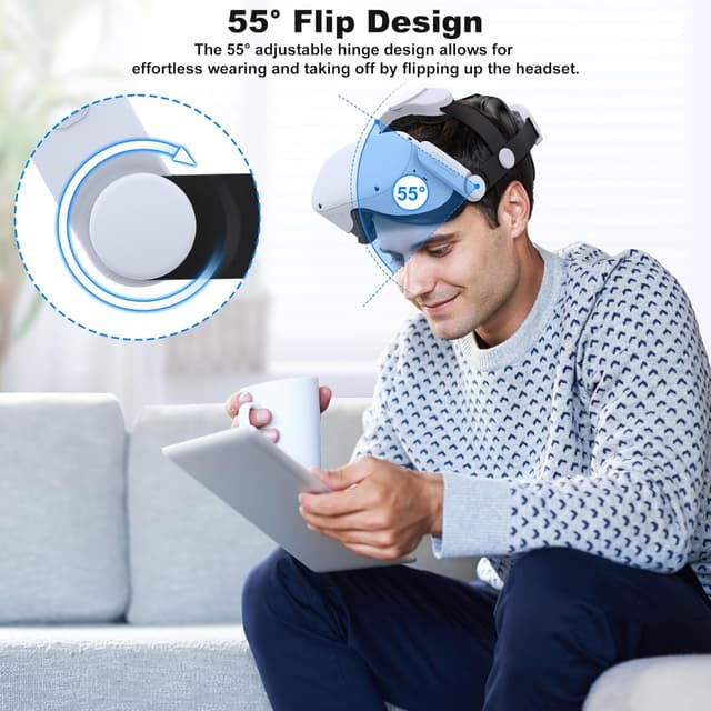 Thumbnail 6 de Kawaye Head Strap for Meta Quest 3S/Quest 2/Quest 3 with Elite Dual Dials