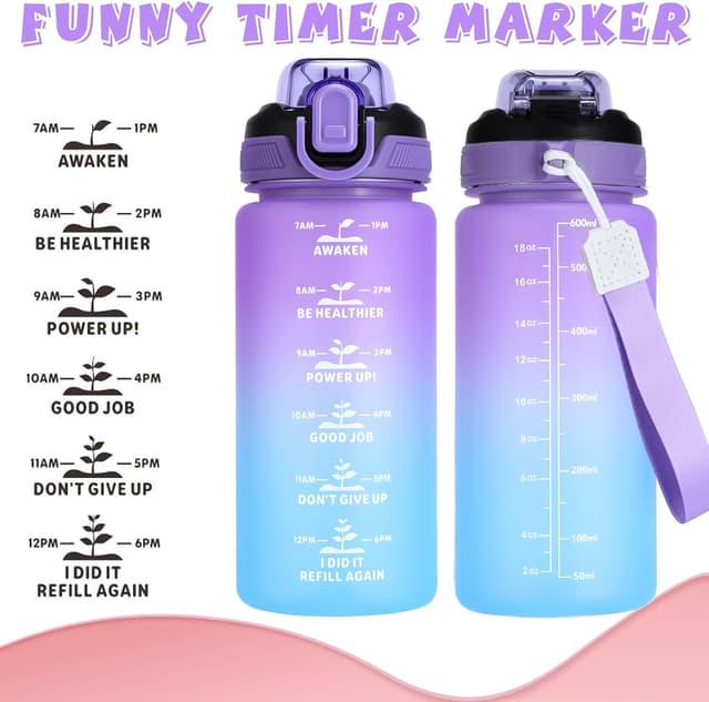 Detalle 1 de SUPPRUI 600ml straw water bottle