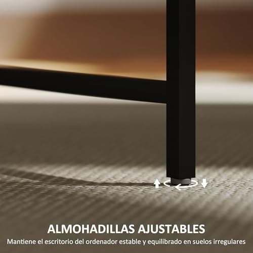 Thumbnail 6 de HOMCOM Escritorio Industrial con Luces LED y Tomas de Corriente🖥