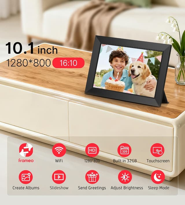 Thumbnail 6 de Frameo 10.1-inch Digital Photo Frame