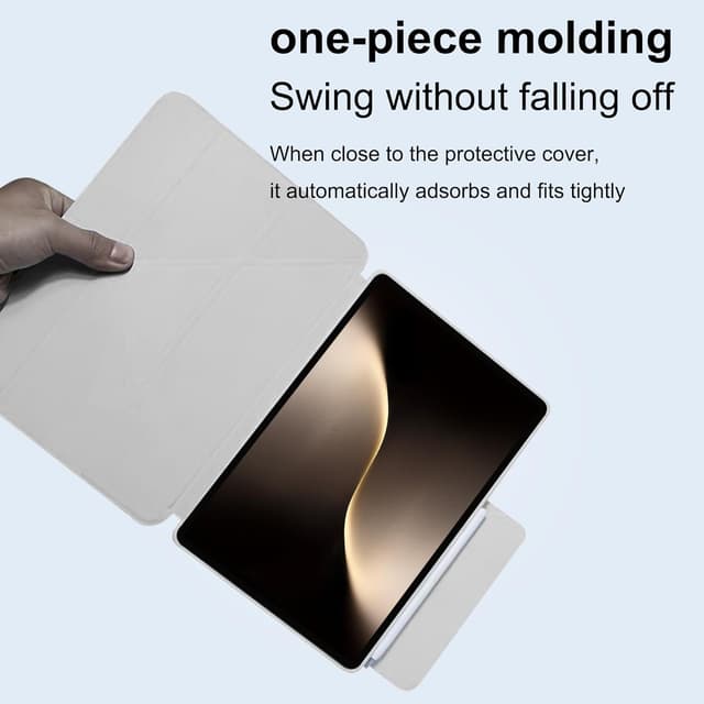 Detalle de Fitudoos Ultra-dünne Schutzhülle für Honor Magic Pad 3 (13,3 Zoll) mit Standfunktion und Magnetverschluss – Grau