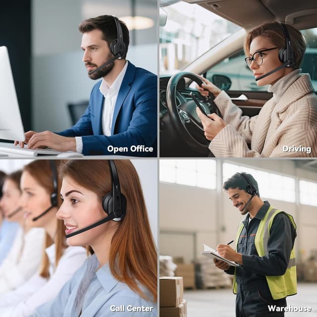 Thumbnail 5 de LEVN Wireless Headset with Mic for Work