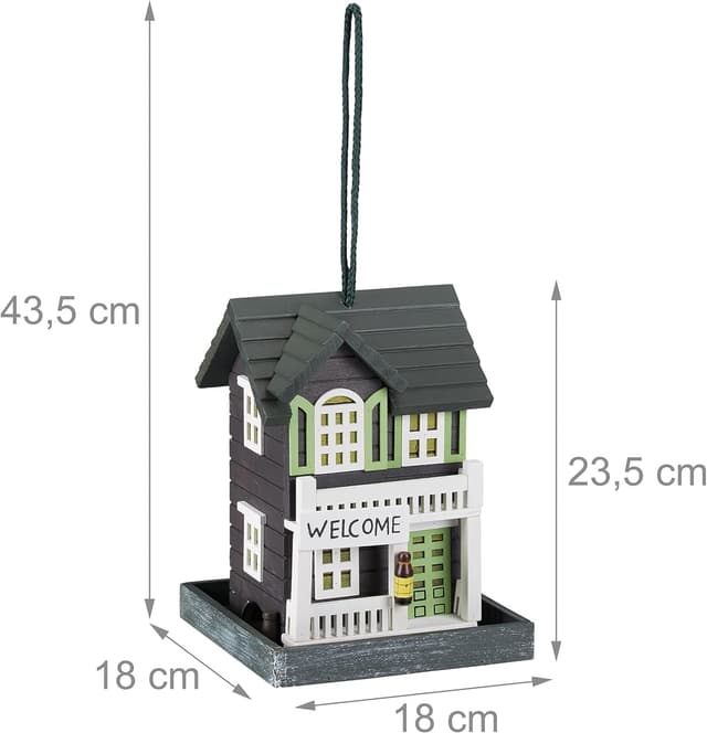 Thumbnail 3 de Relaxdays Mangiatoia per Uccelli 23,5x18x18 cm