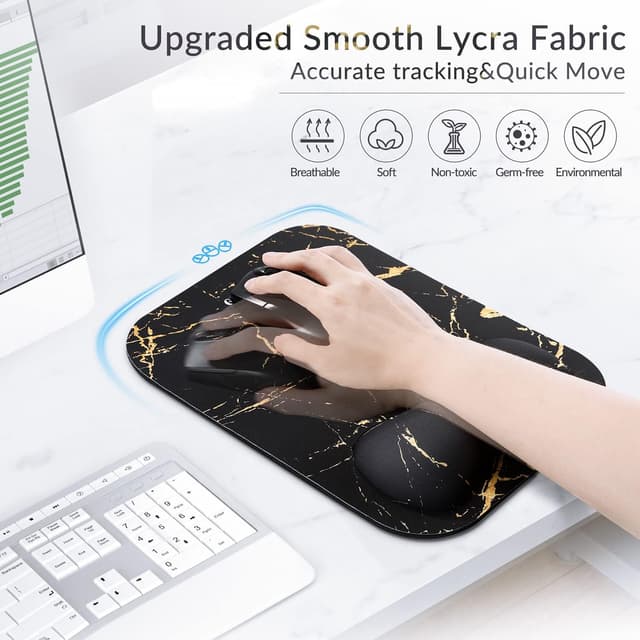 Thumbnail 2 de Gimars Tappetino Mouse Poggiapolsi 280x210 mm