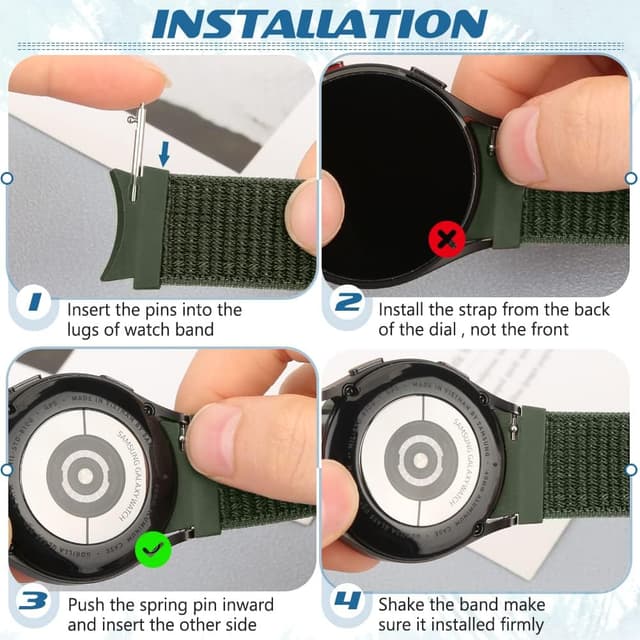 Detalle 1 de Runostrich soft sport nylon watch strap for Samsung Galaxy Watch (compatible 40–47mm)