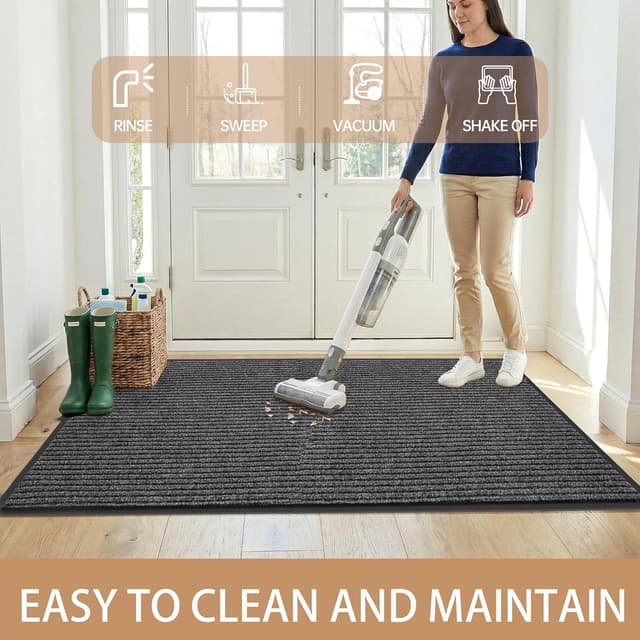 Detalle 2 de 100pointONE Front Door Mat for Outside Entrance (120" x 36") — low profile, non-slip scraper mat