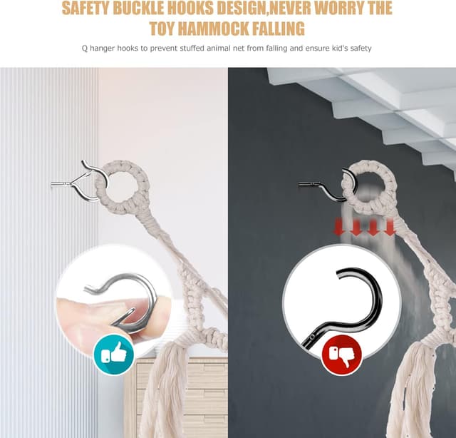 Detalle 2 de Teddy Hammock Macrame Plush Toy Storage Net