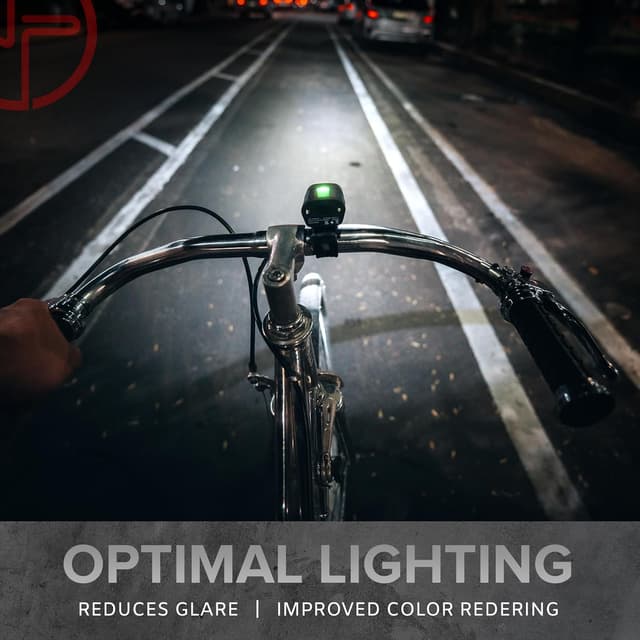 Detalle de NP NIGHT PROVISION Bike Lights Front & Back (540 Lumens) – USB-C Rechargeable Headlight & Taillight Set