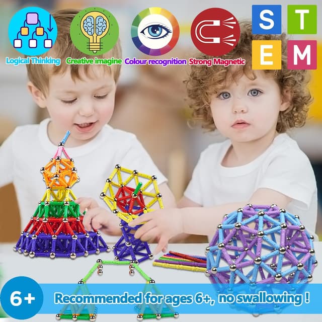 Thumbnail 2 de Jokooan Costruzioni Magnetiche 144 pezzi